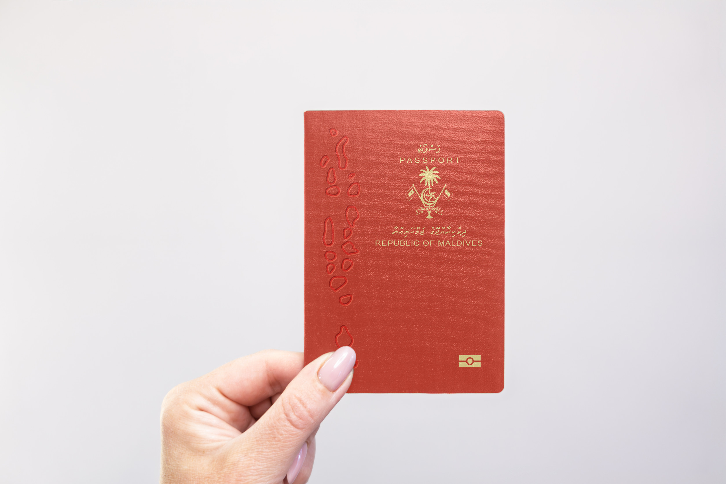 Close Up Of A Maldives Passport