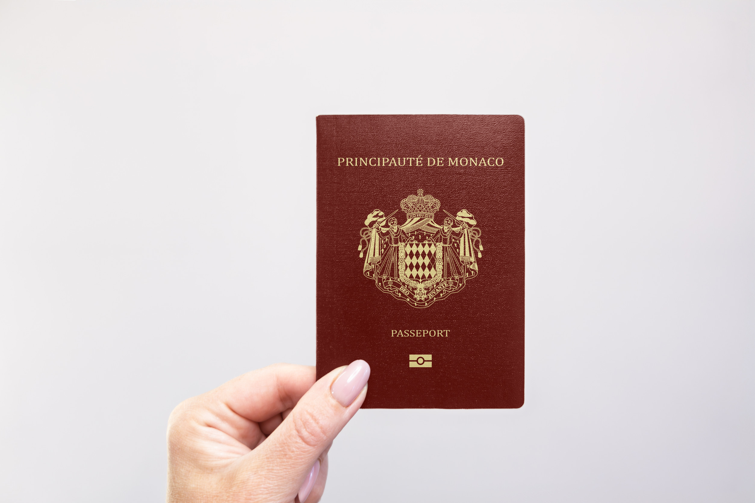 Close Up Of A Monaco Passport