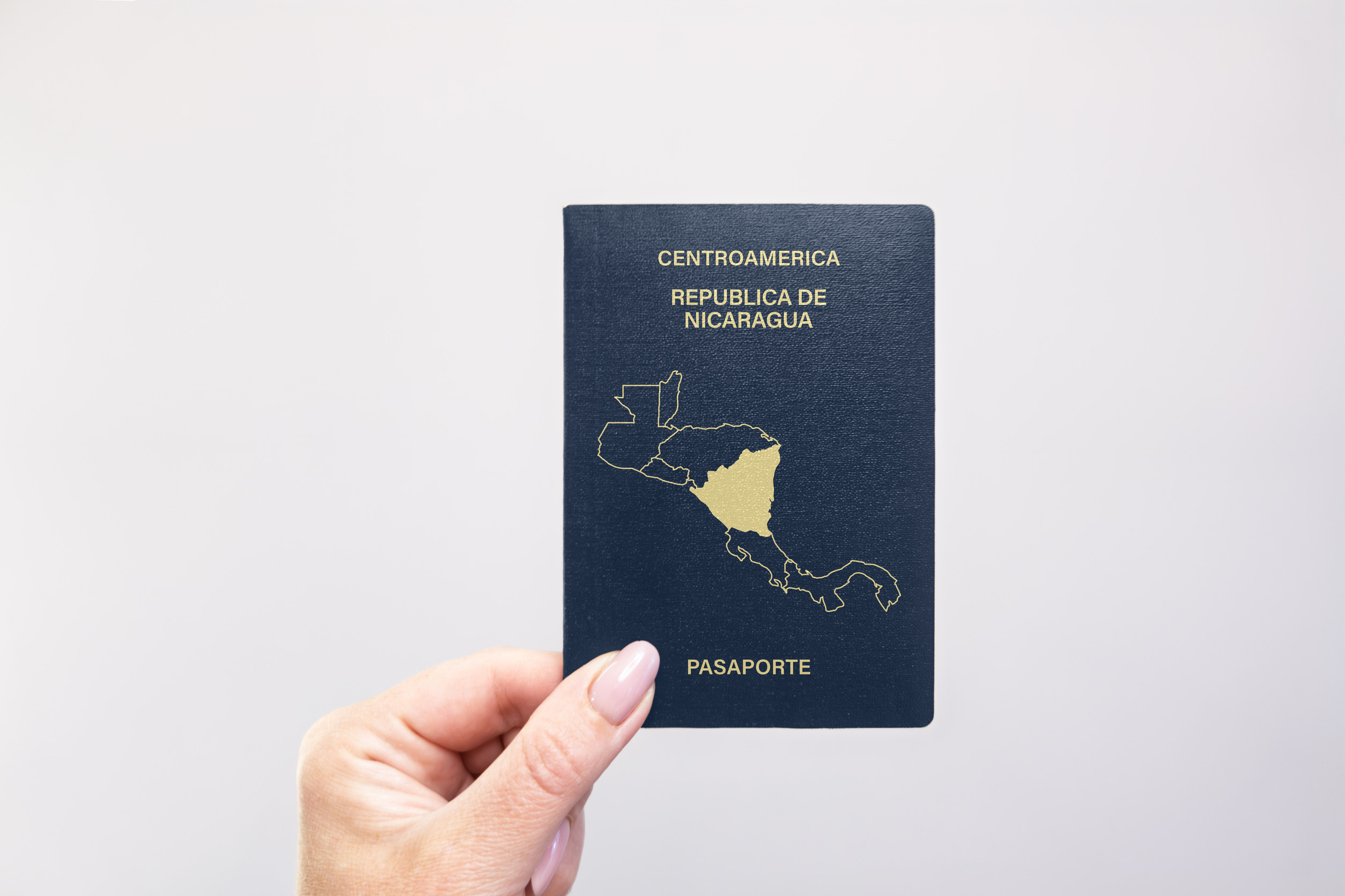 Close Up Of A Nicaragua Passport