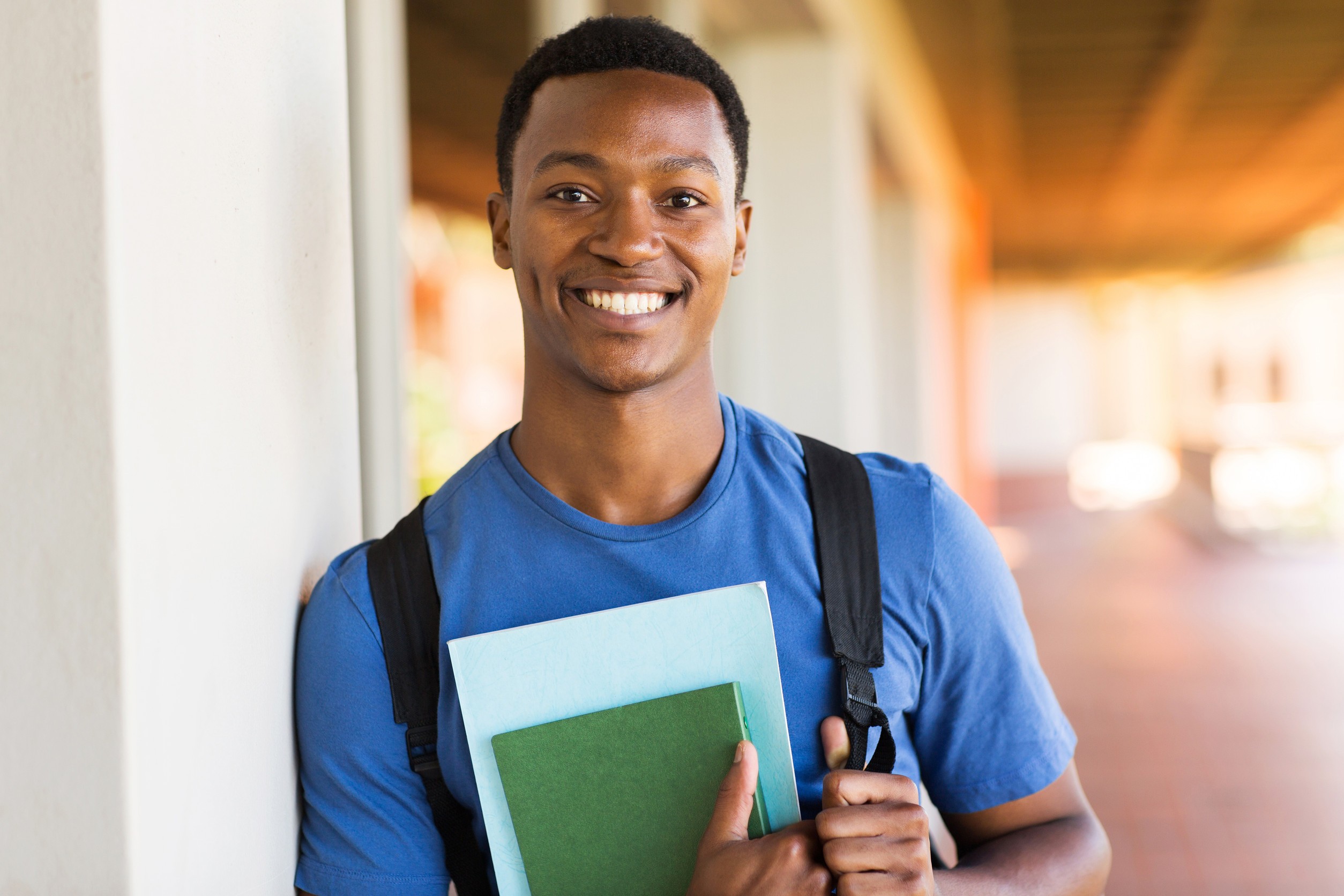 Handsome African Male University Student Portrait