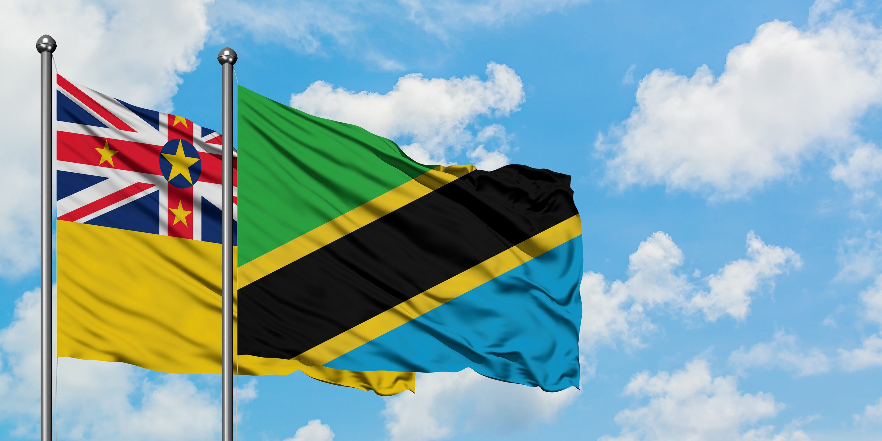 Niue And Tanzania Flag