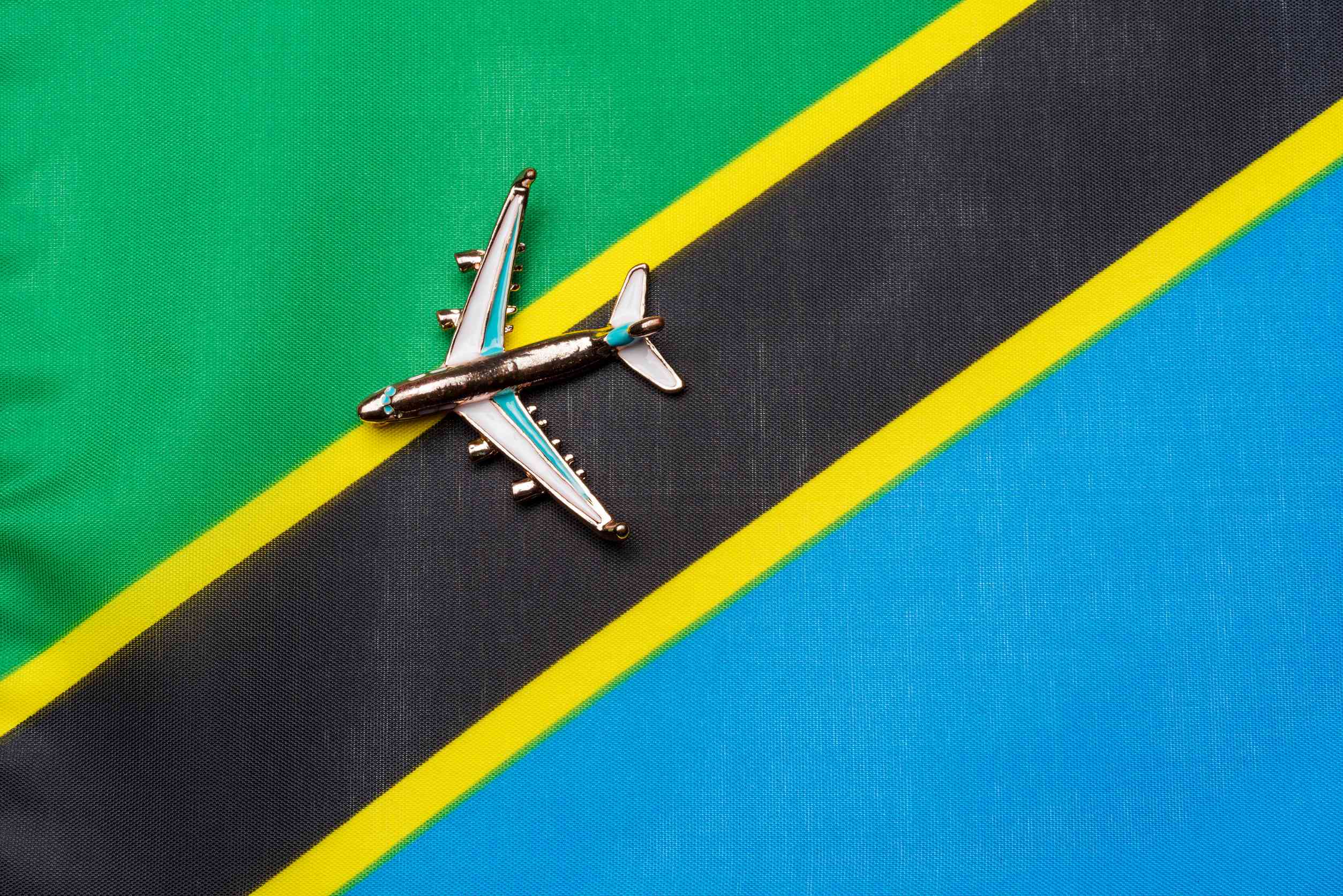 Plane Over The Flag Of Tanzania