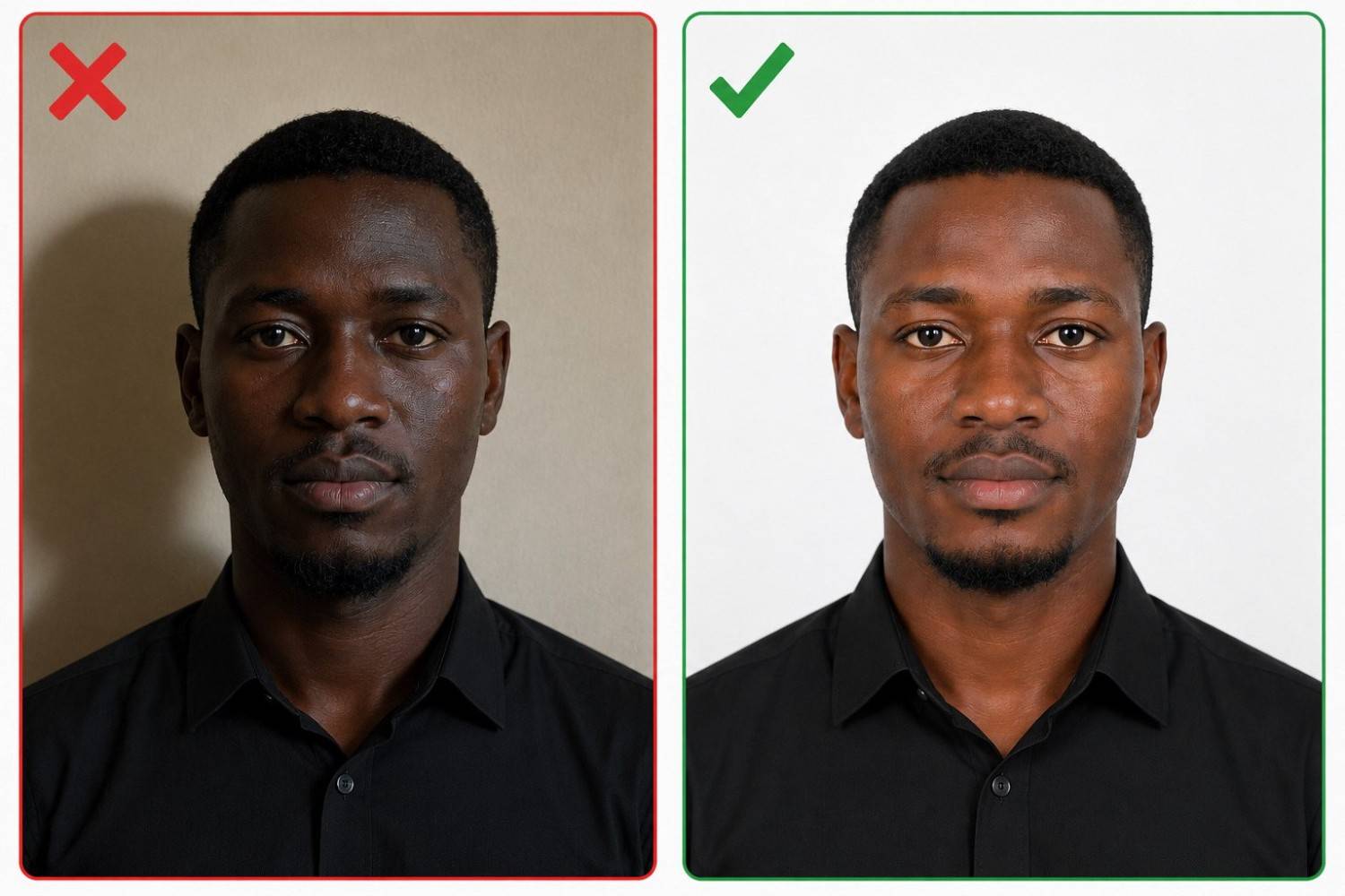 Showing The Difference Between Improper And Proper Lighting