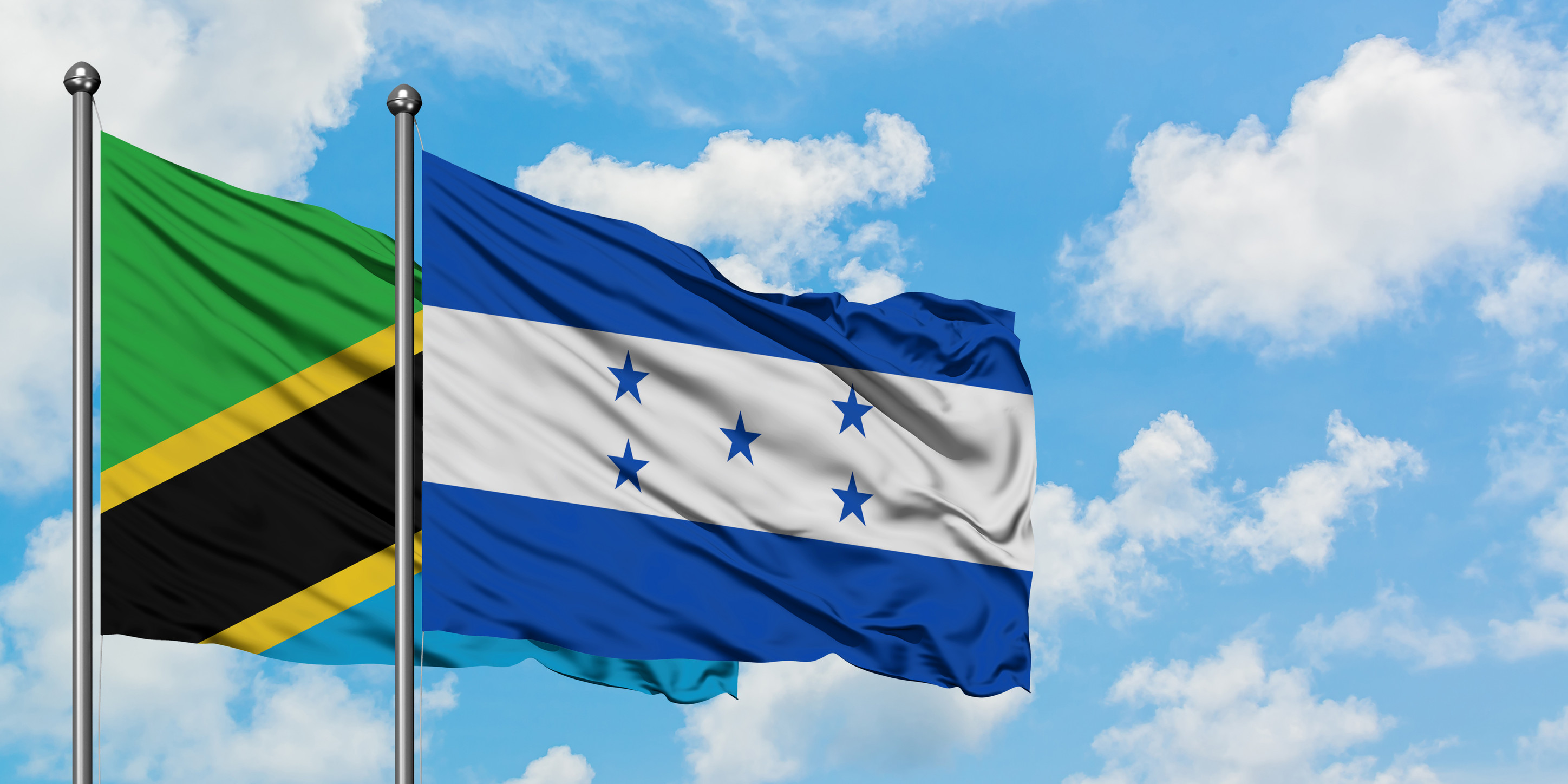 Tanzania And Honduras Flag