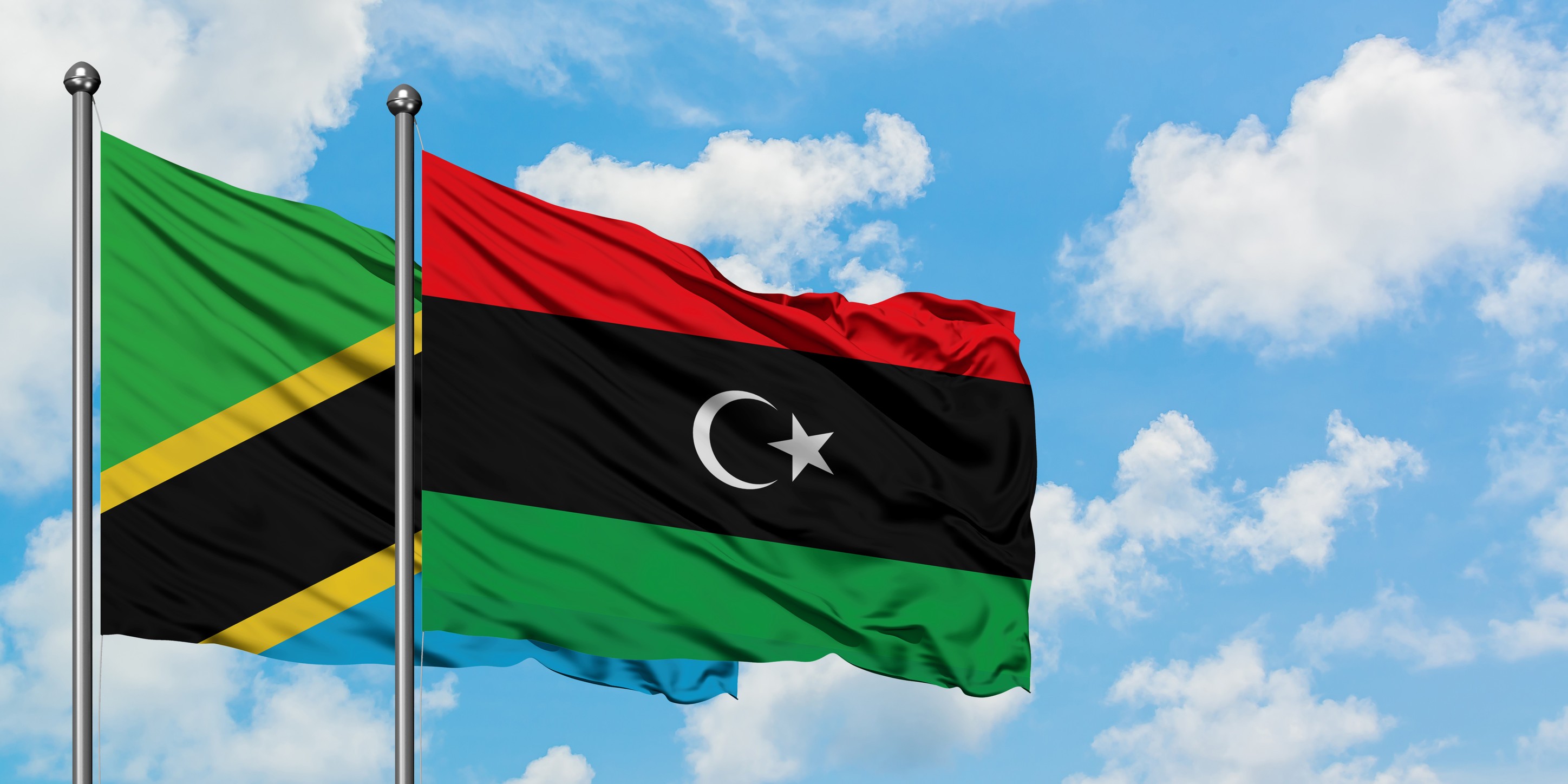 Tanzania And Libya Flag