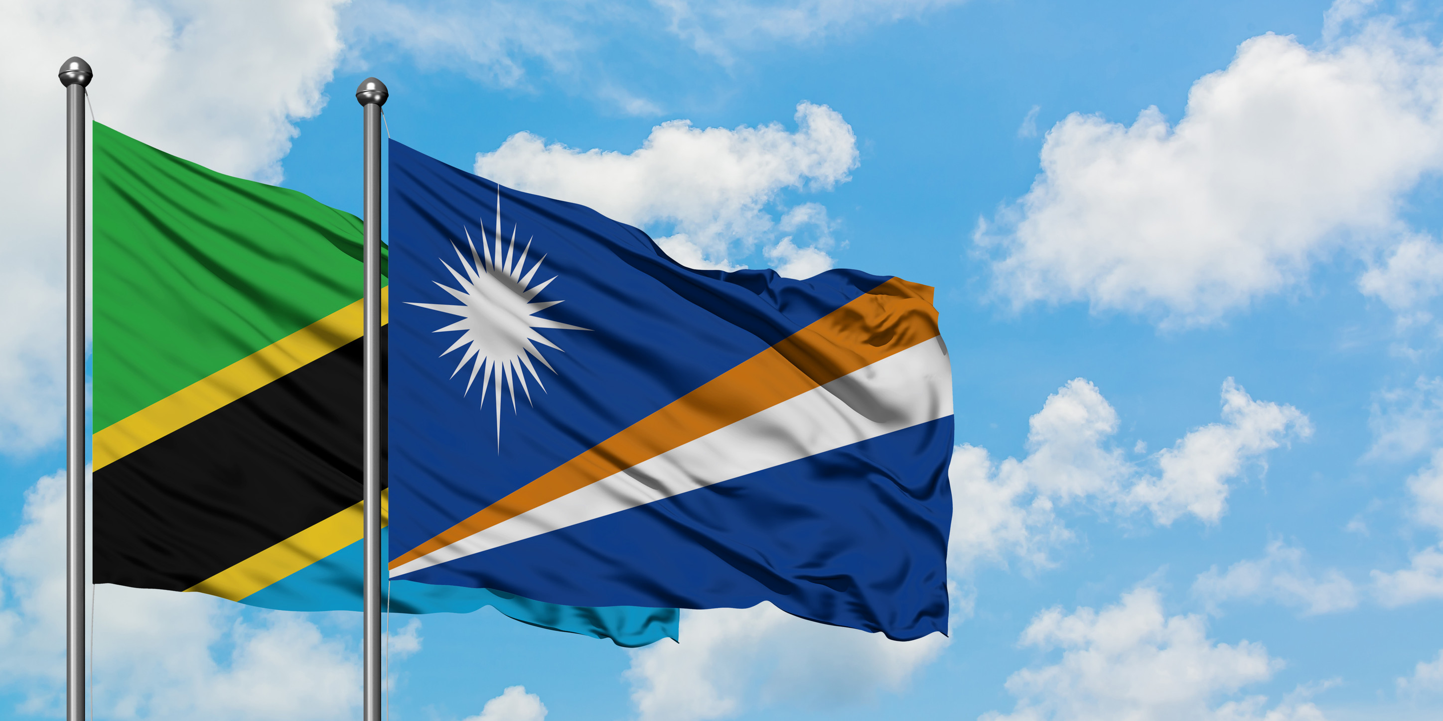 Tanzania And Marshall Island Flag