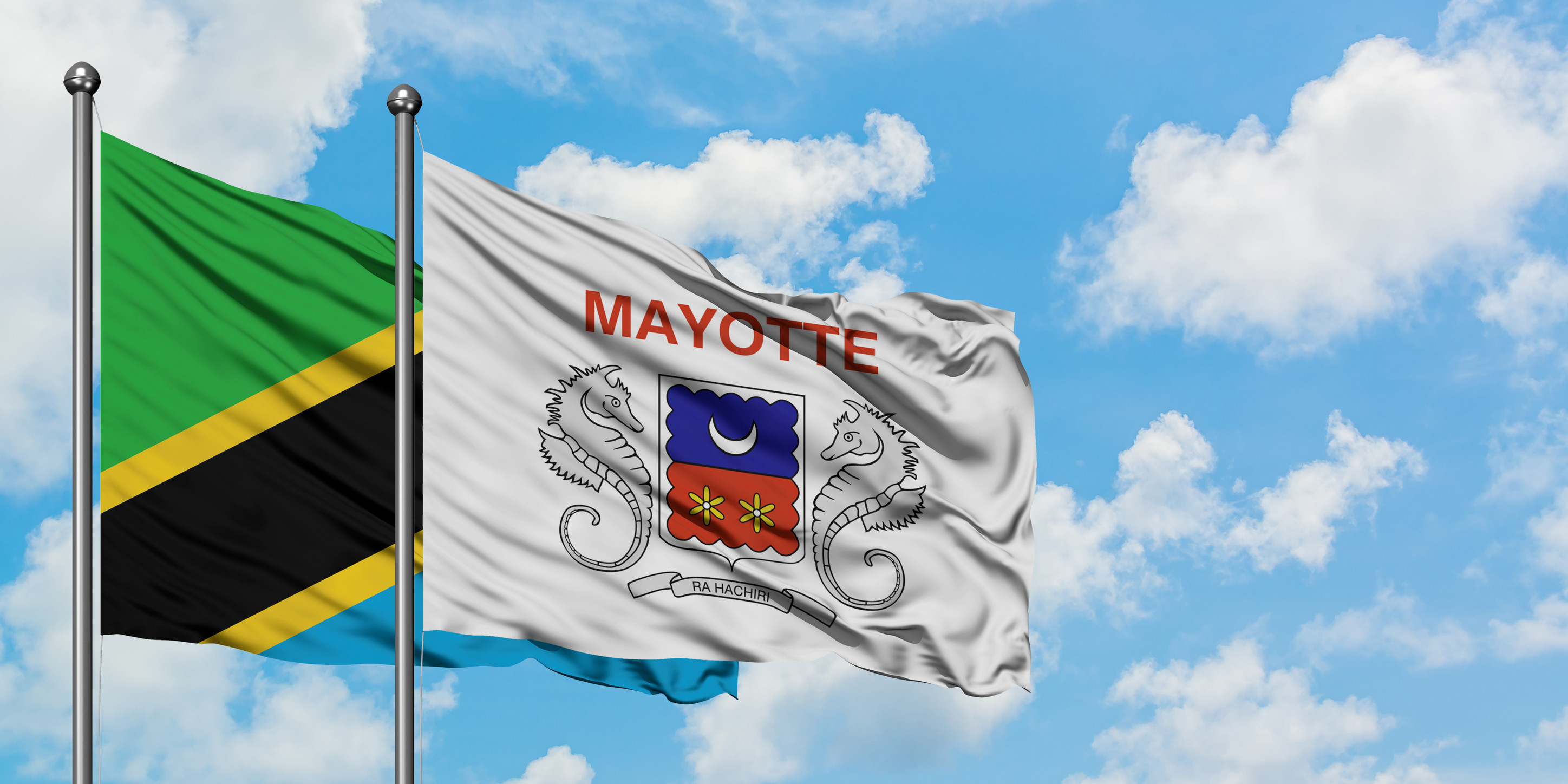 Tanzania And Mayotte Flag