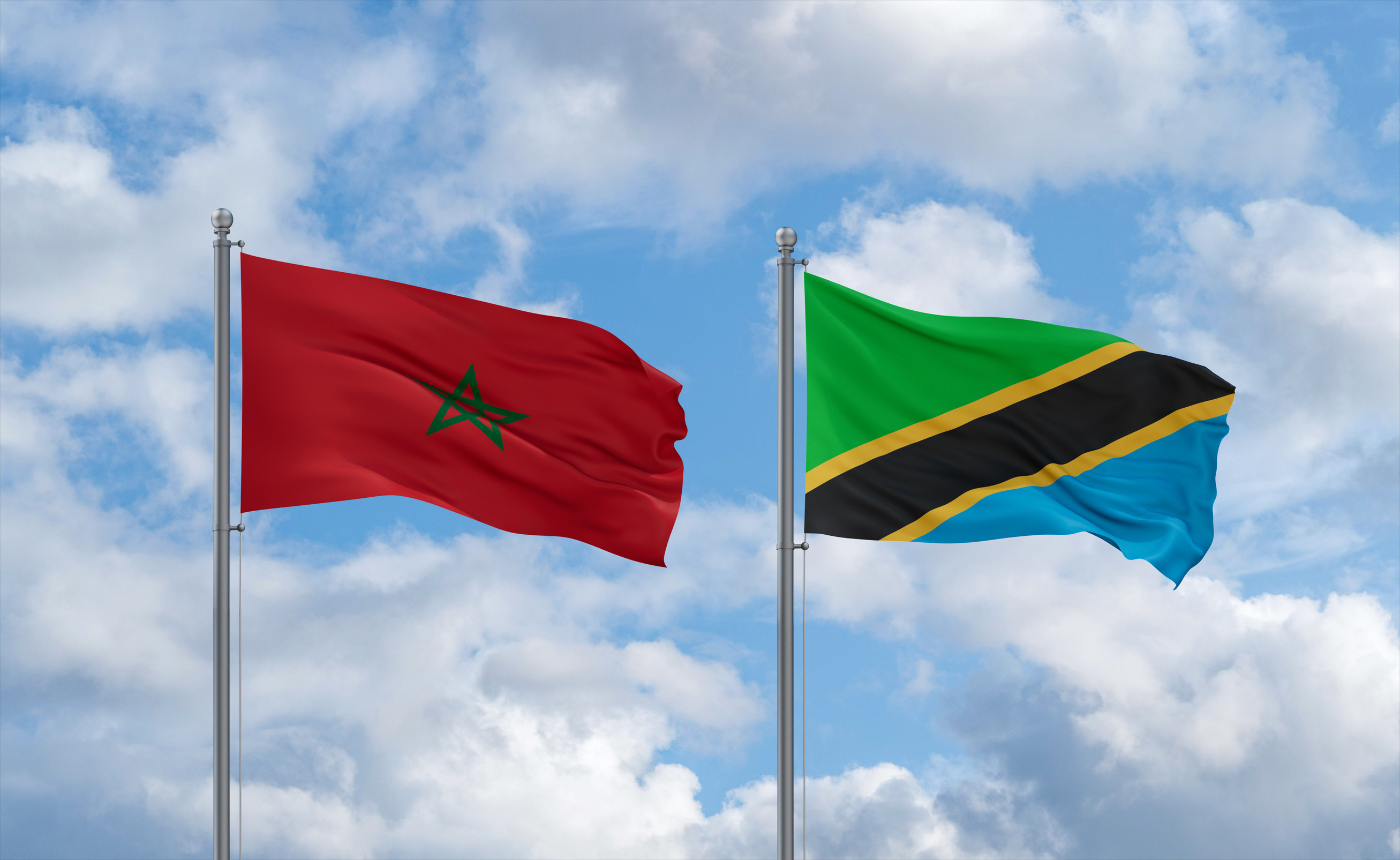 Tanzania And Morocco Flags