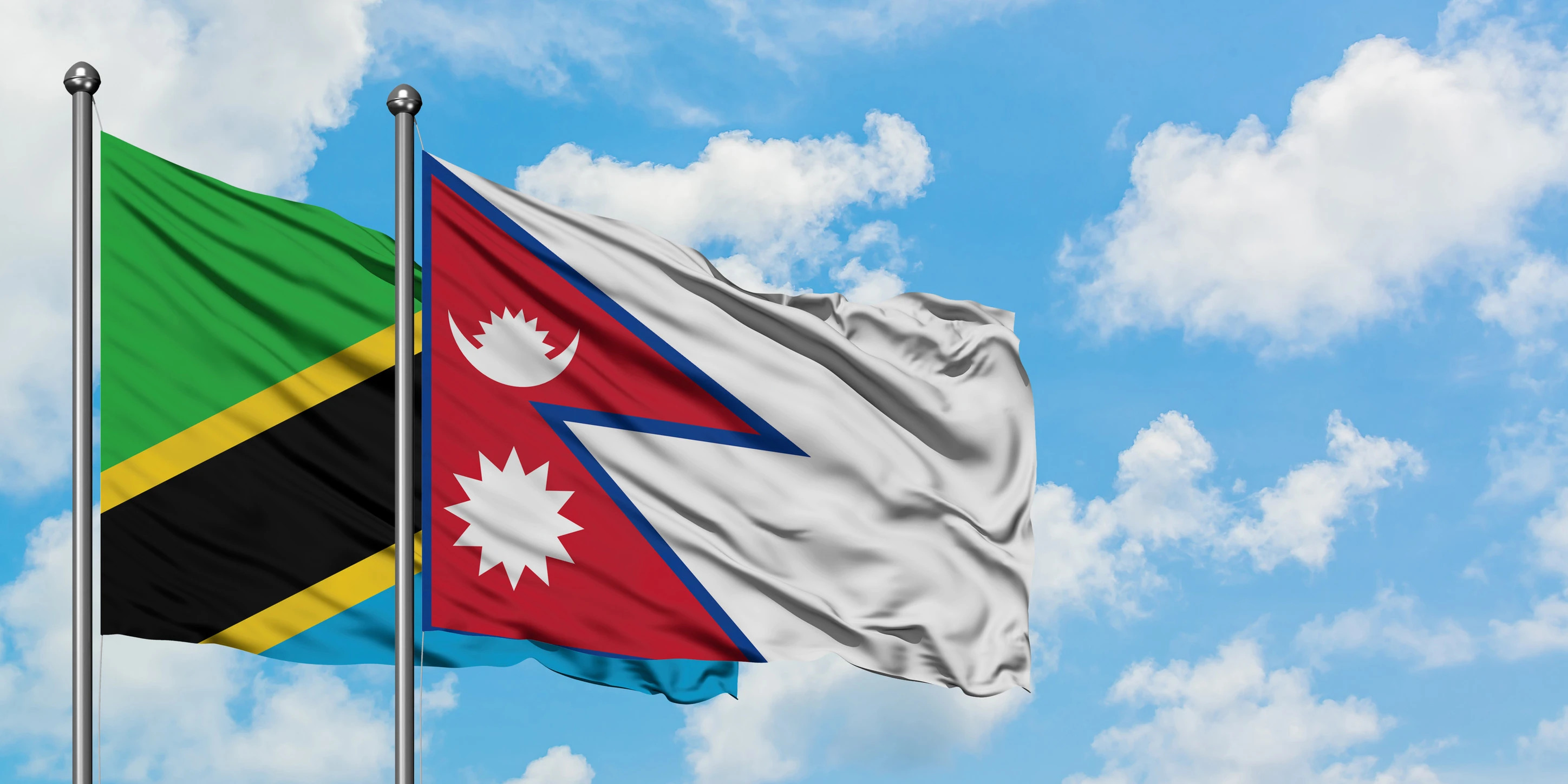 Tanzania And Nepal Flag