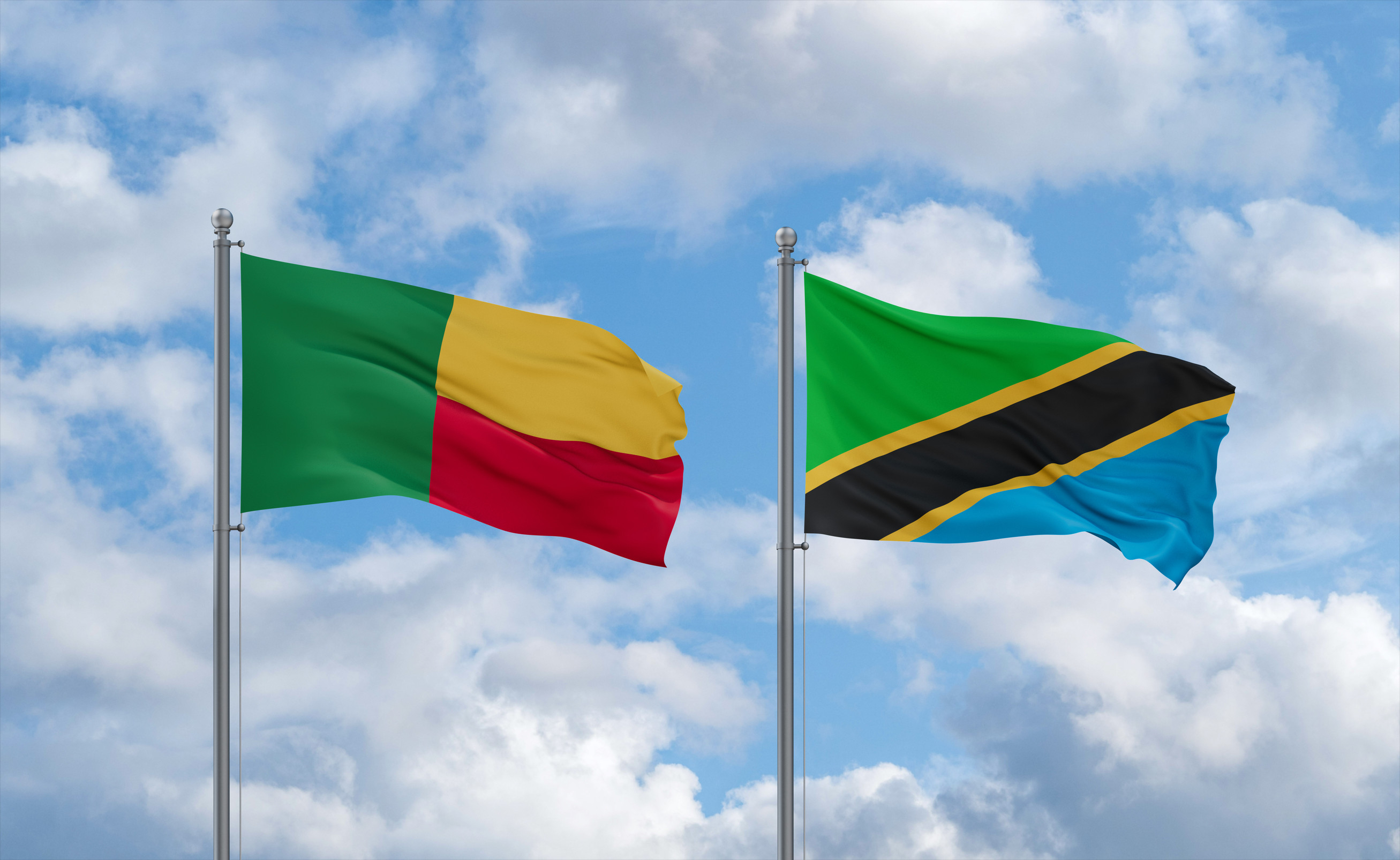 Tanzania Flag Combined With Benin