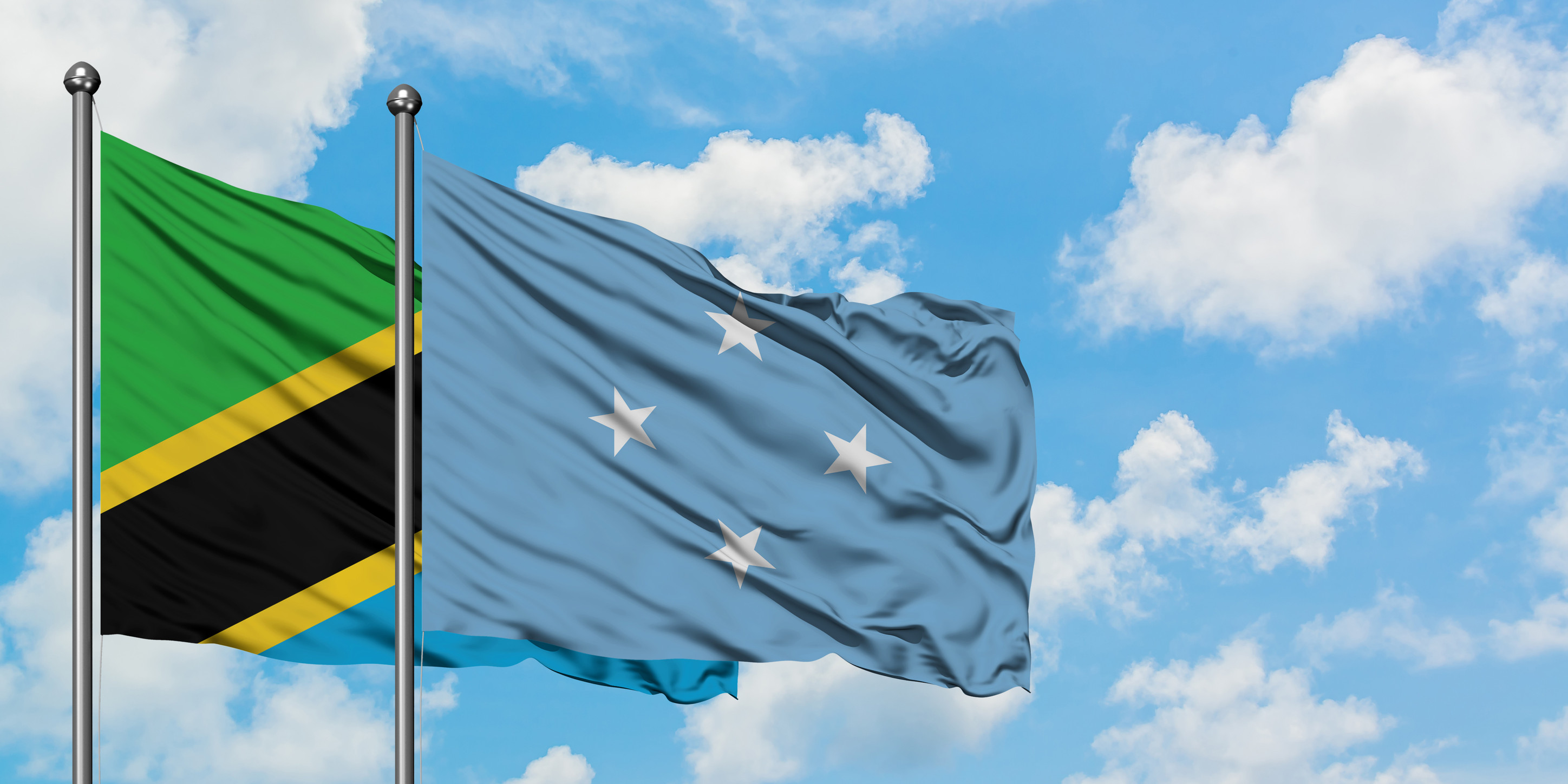 Tanzania Flag With Micronesia Flag