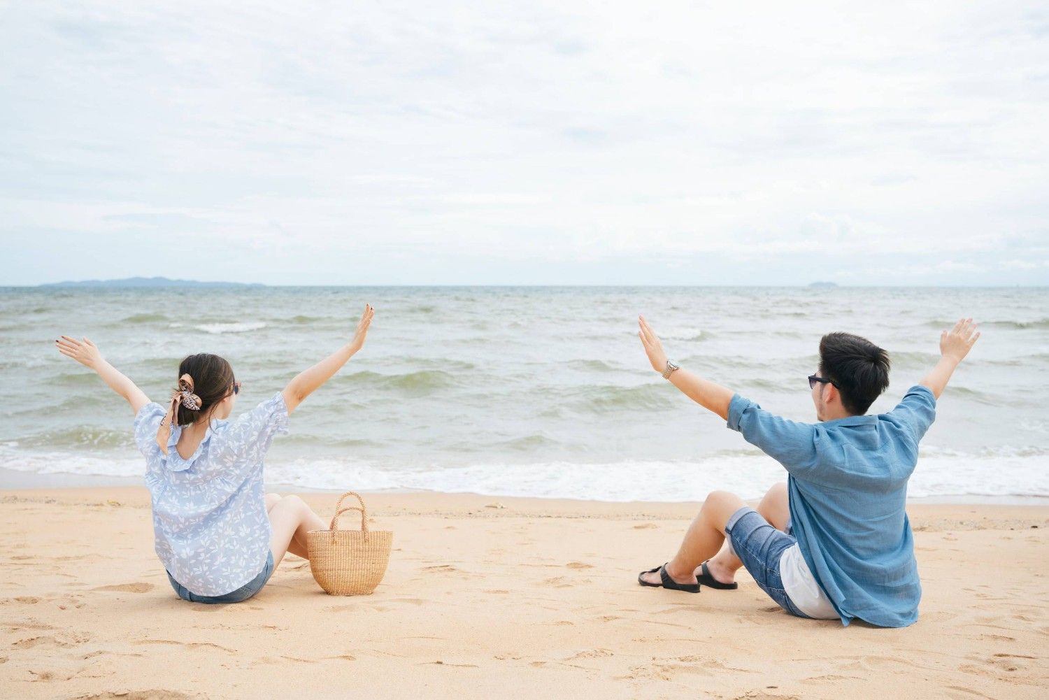 Tourist enjoying a holiday on the beach
